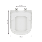 Assento Sanitário Quadra|Debba Termofixo Fechamento Suave Branco Sensea